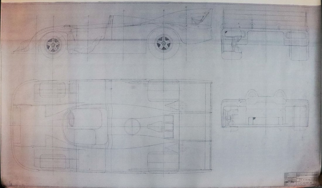 Porsche Original blueprint Type 917/30 Can-AM from 1973 (1 of 1)
