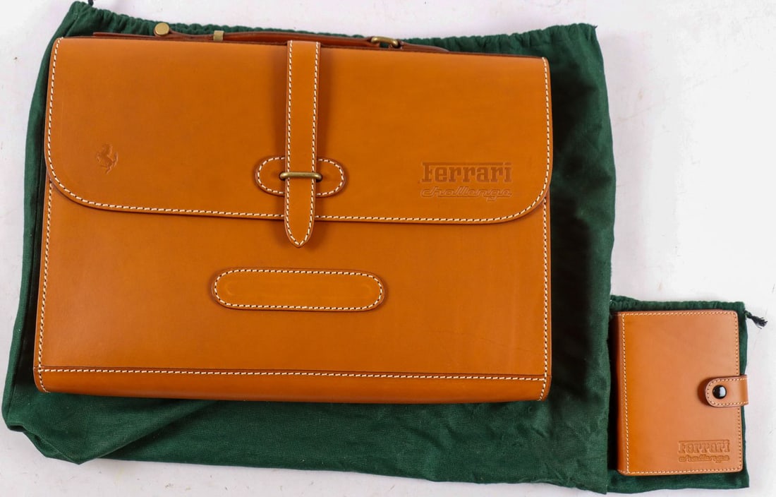 Ferrari Leather Schedoni 'Ferrari Challenge' briefcase and (1 of 2)