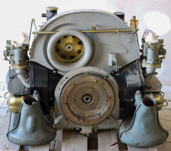 Porsche Engine Type 616/16 for 356 SC: Engine number: KD 821587, passport number: 2x 547, without stamped engine type, with 2x Solex 40 PII-4 double carburetor, completely revised