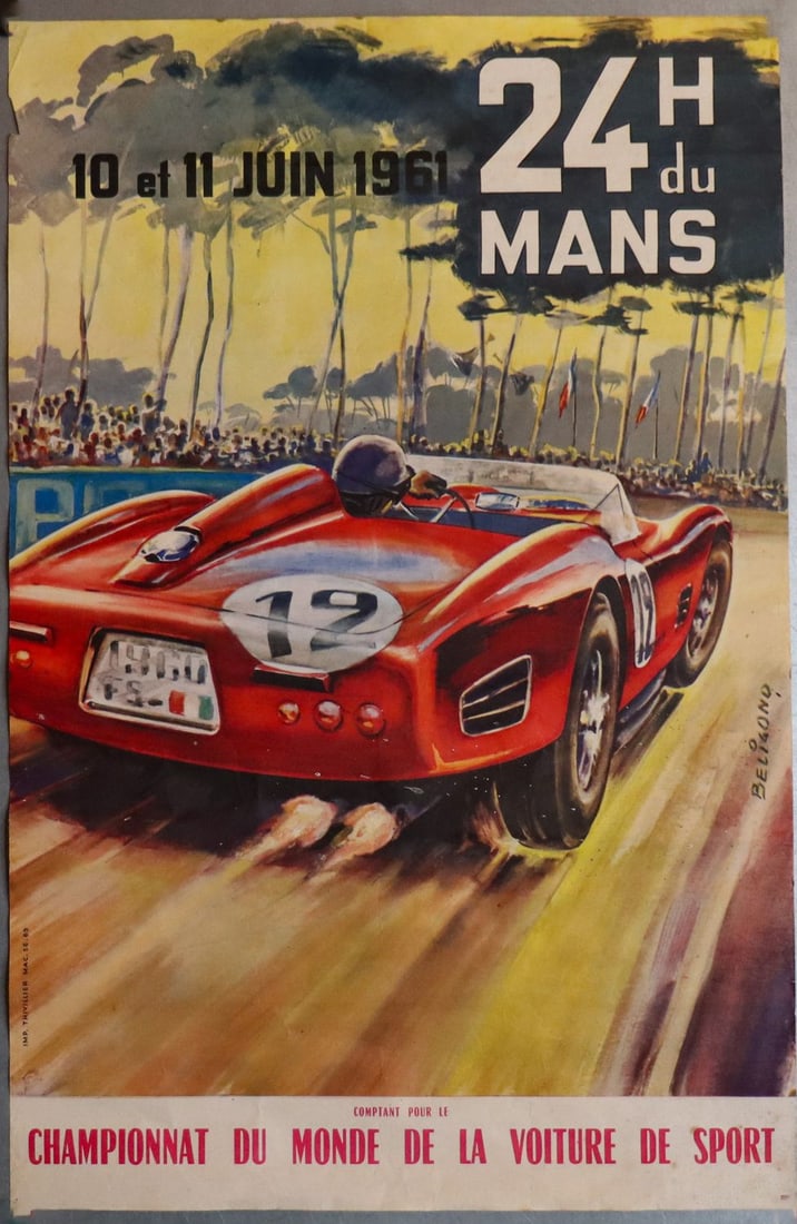 Ferrari Poster 24H Le Mans 1962 (1 of 1)