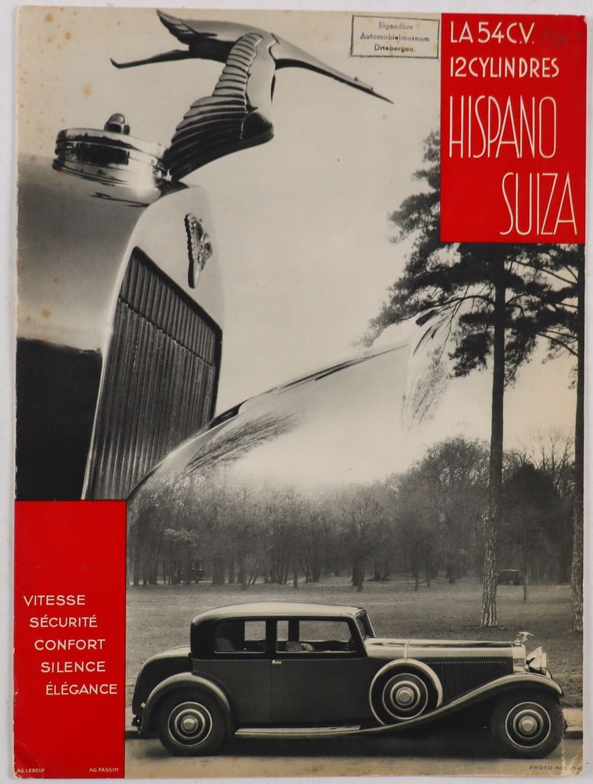 Hispano Suiza Sales brochure 'LA54C.V. 12Cylindres Hispano (1 of 2)