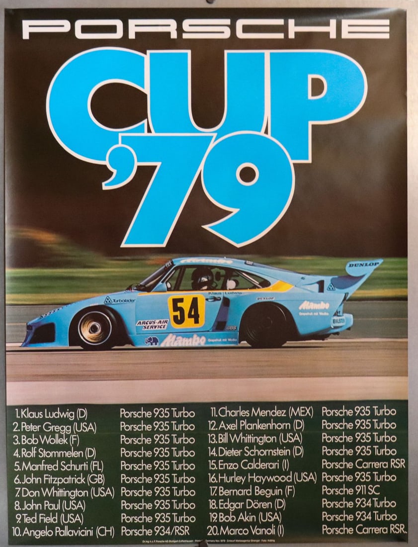 Porsche Poster Porsche Cup '79: 101 x 76 cm, Design Strenger