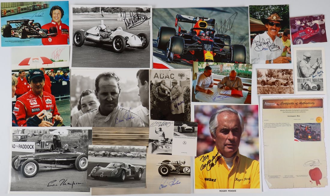 Autogramm 16 original hand signatures from various racing d (1 of 1)