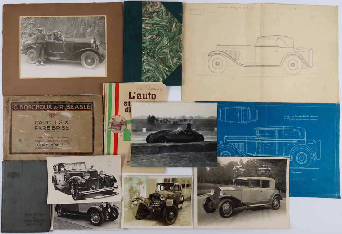 Automobilia 12-piece documents from the 1900s to 1930s (1 of 1)