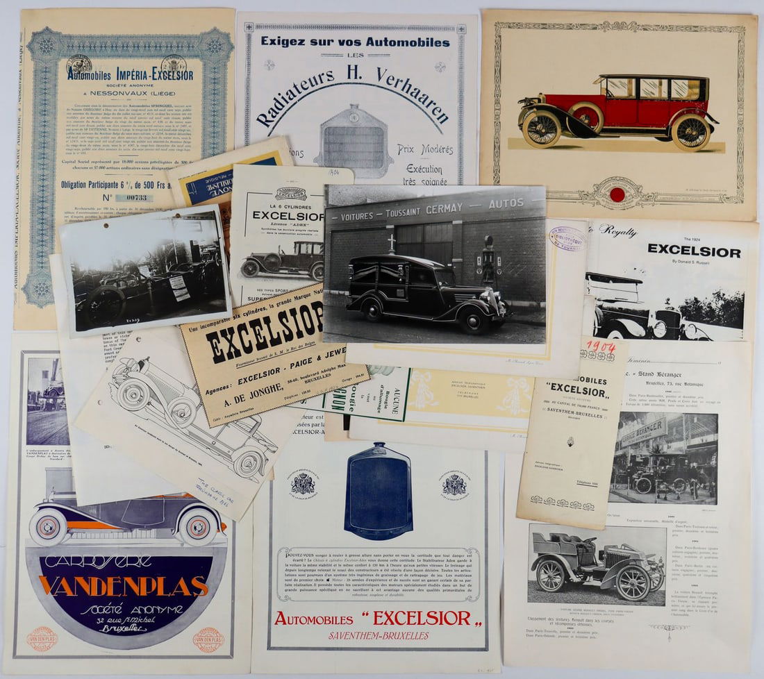 Automobilia 23-piece Excelsior from the 1910s/1920s (1 of 1)