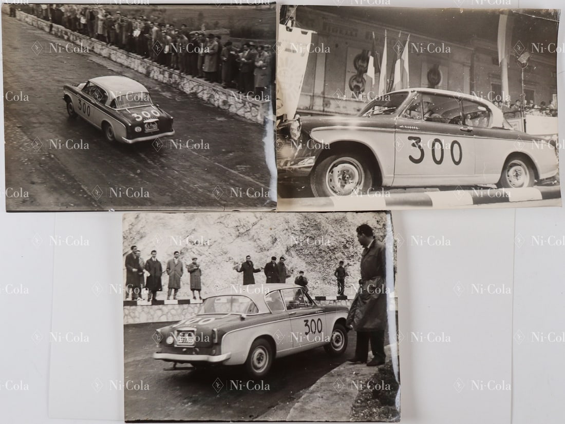 Automobilia 3 original B/W photo racing sport shots from th: 18 x 24 cm