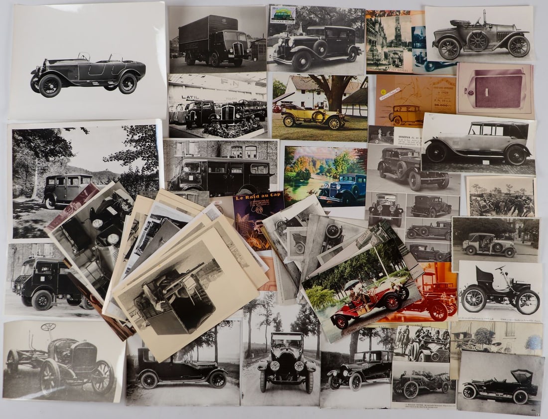 Automobilia 86-piece collection Minerva (1897–1958) and FN (1 of 1)