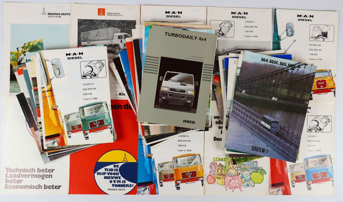 Automobilia Approx. 100-piece truck brochures 1970s-1990s (1 of 1)
