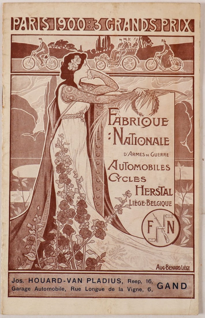 Automobilia Fabrique Nationale brochure 'Paris 1900 3 Grand: French, 8 pages, very rare