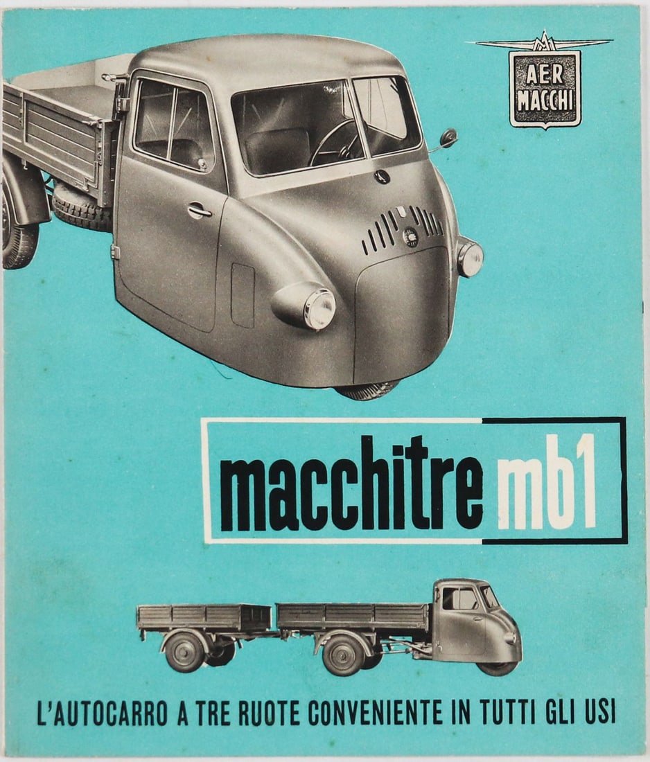 Automobilia Folding brochure Aermacchi mb1 from 1947 (1 of 2)