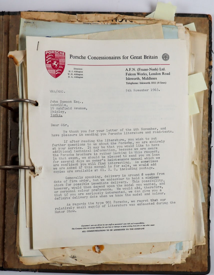 Automobilia Folder of the English prospectus collector John (1 of 4)