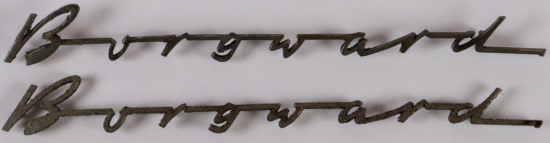 Borgward 2 emblems from the 1950s: L: 28 cm