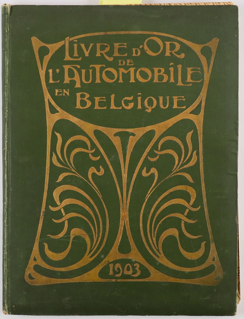 Buch 'Livre d'or de l'automobile en belgique' from 1903: Including 'La course Paris-Madrid', 'Auto-Garage Bruxelles', 'Otto' Deutz engines etc., French, 114 pages, rare