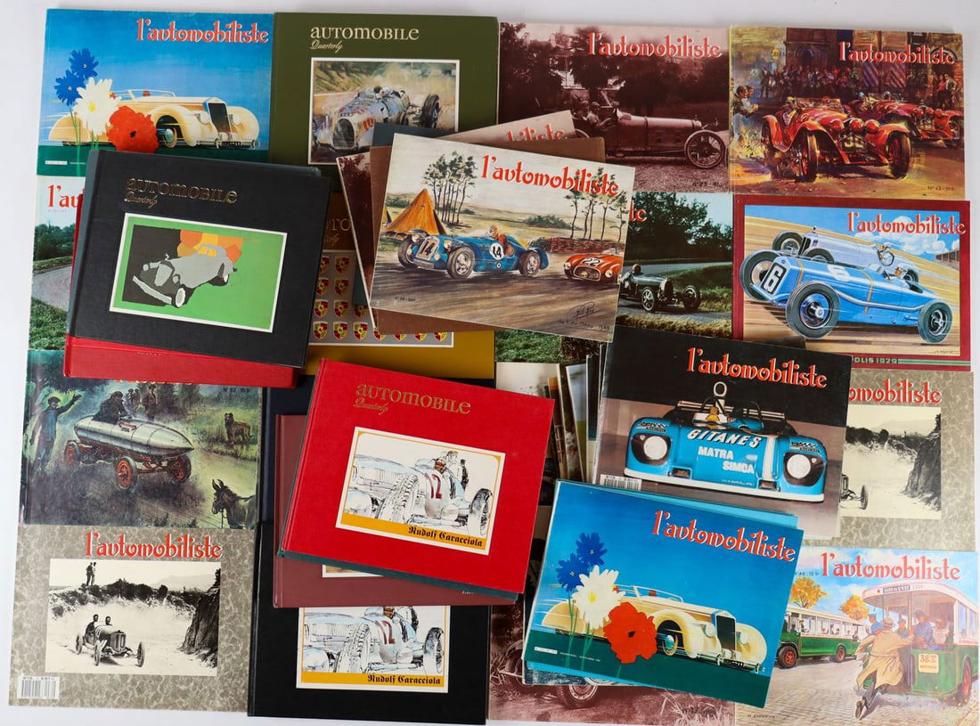 Buch 43-piece 'l'automobiliste' and 'Automobile Quarterly': French and German