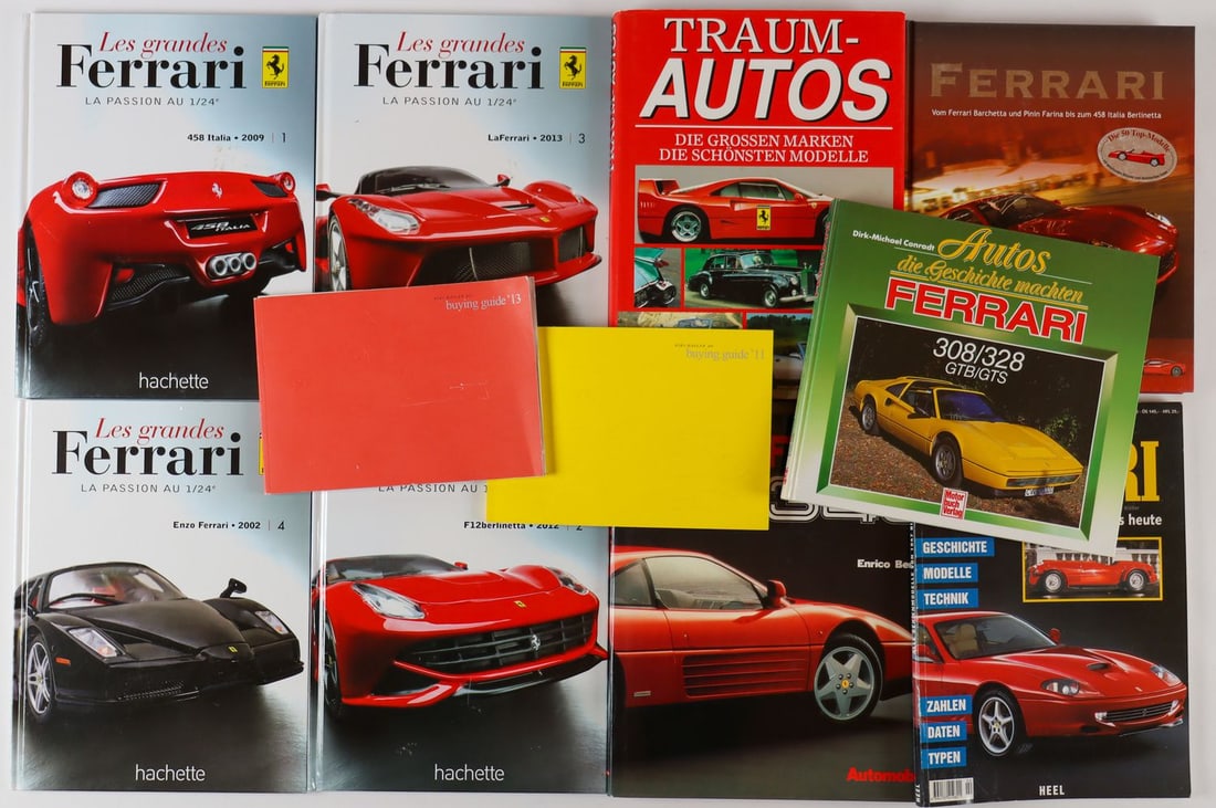 Ferrari 11 books from the 1980s-2010s: French / German
