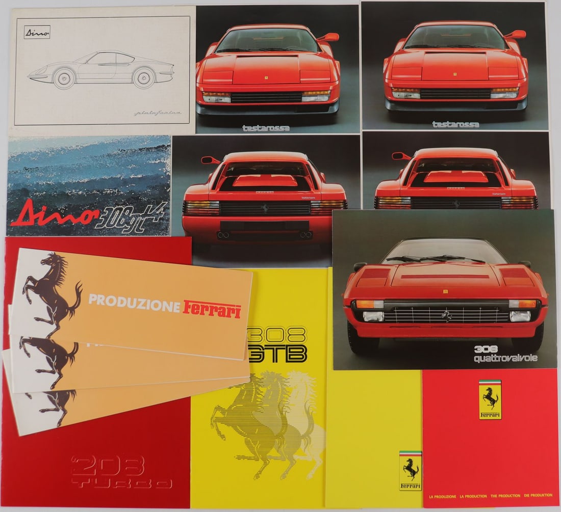 Ferrari 12-piece Brochures 1970s/1980s (1 of 1)