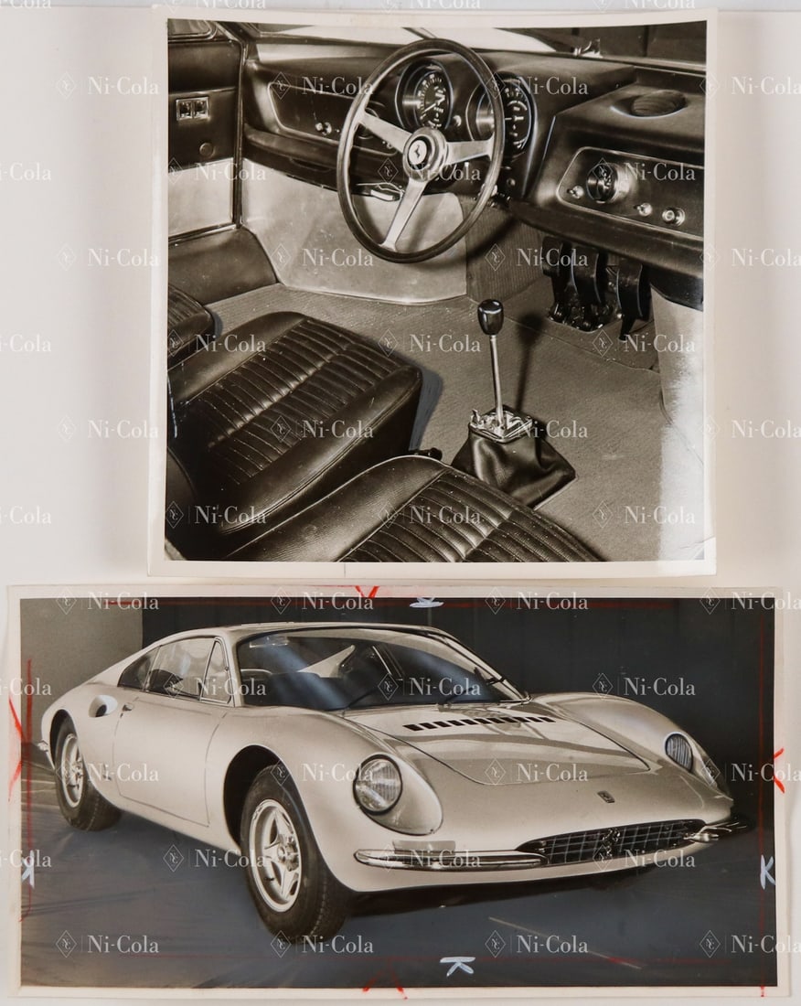 Ferrari 2 original B/W press photos Agnellis 365 P ('Tre Po (1 of 2)
