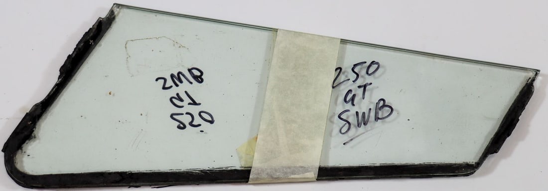 Ferrari 2x Triangle glass for Type 250 GT SWB: Manufacturer: Vitrex