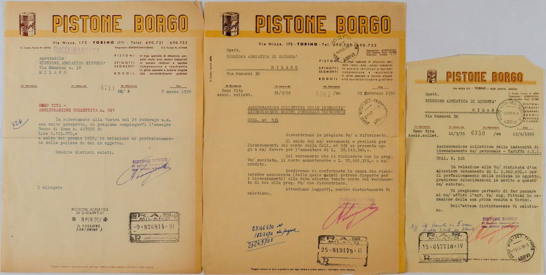 Ferrari 3 original business letters from the Turin high-per (1 of 1)