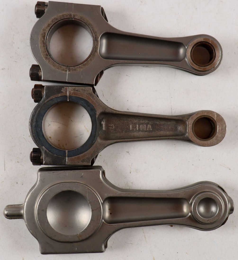 Ferrari 3x Connecting Rod Titanium Formula 1 from the early: 1x Manufacturer: Lima, 1x unprocessed blank
