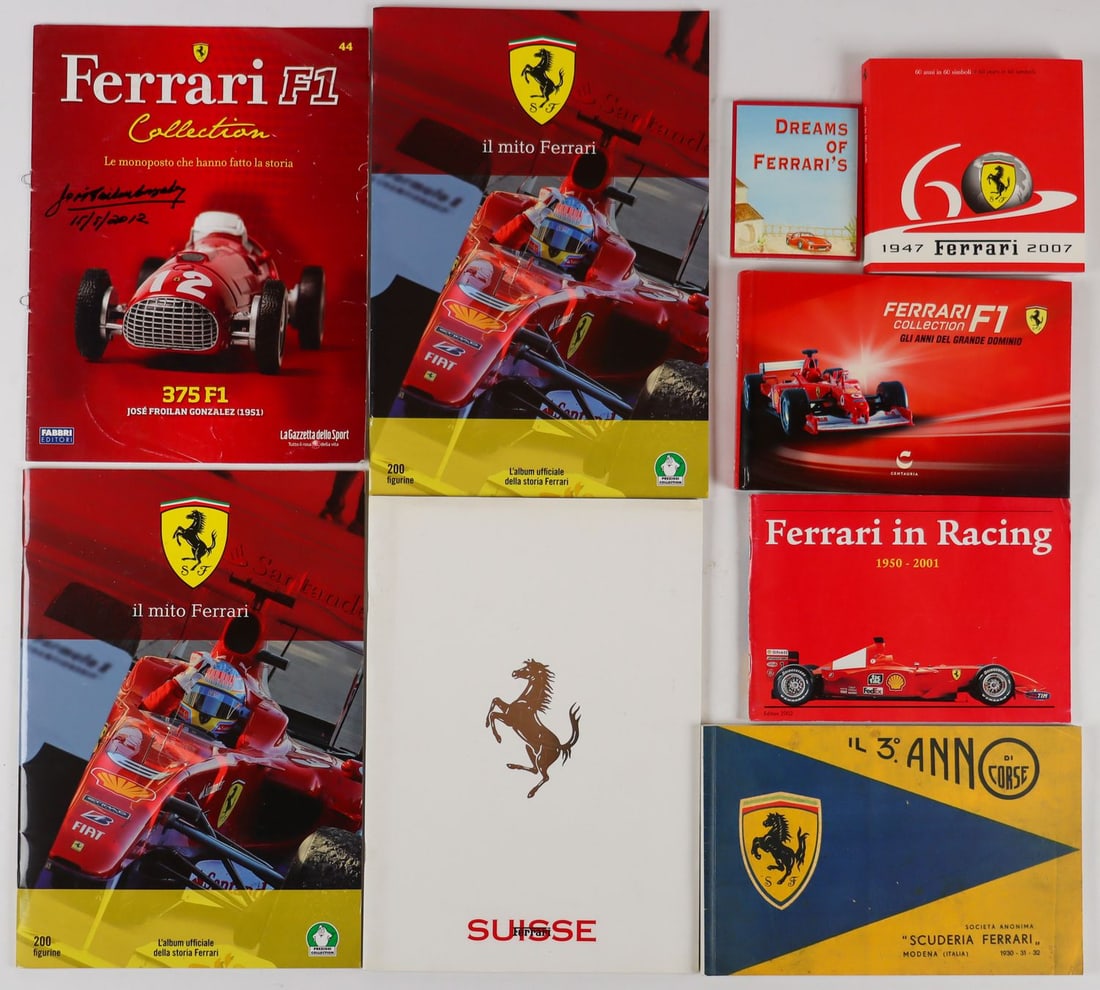 Ferrari 9-piece brochures/prospectuses (1 of 1)