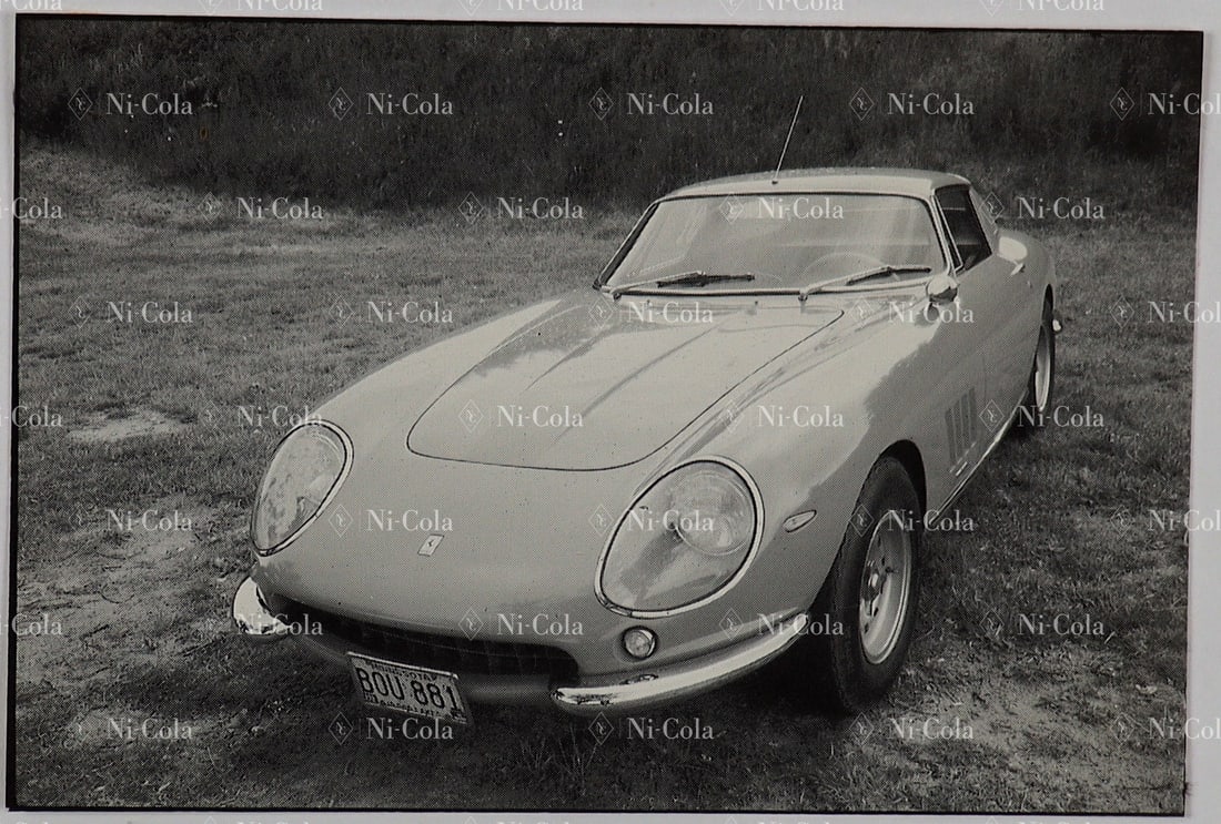 Ferrari Original B/W press photo Type 275 GTB/4 s/n 10987 i: 13 x 8.5 cm