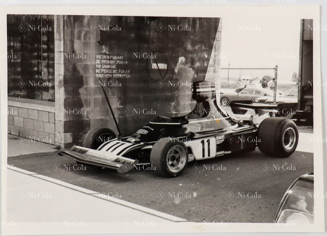 Ferrari Original B/W - Press photo Type 312 B3 FOC Meeting: 18 x 12.5 cm