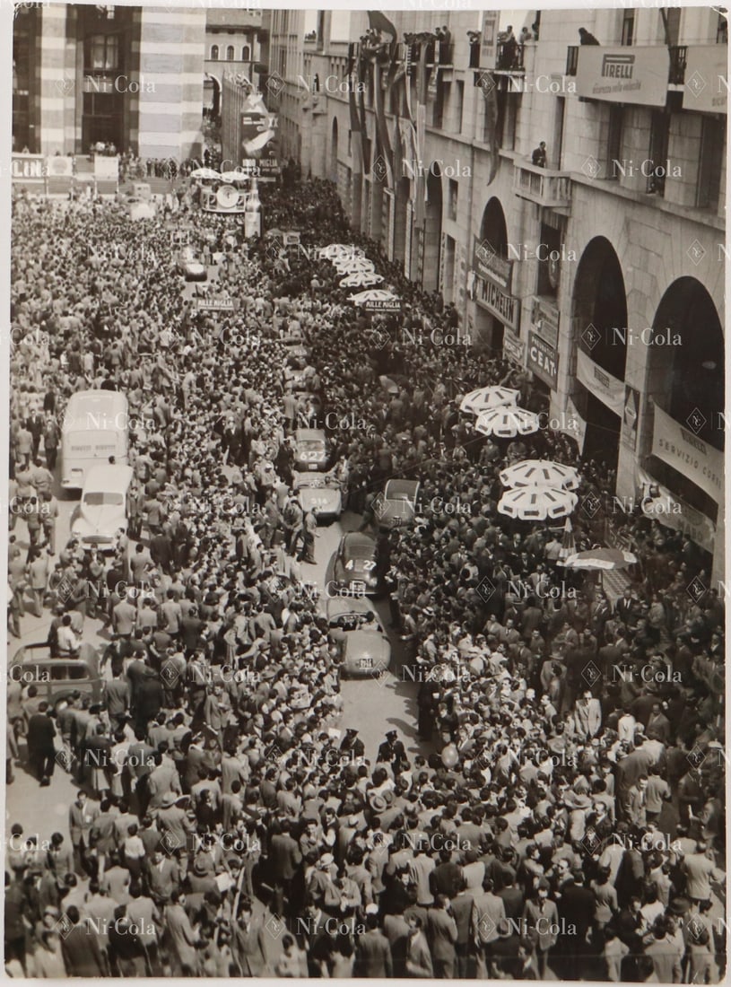 Ferrari Original B/W press photo Mille Miglia 1953 (1 of 2)