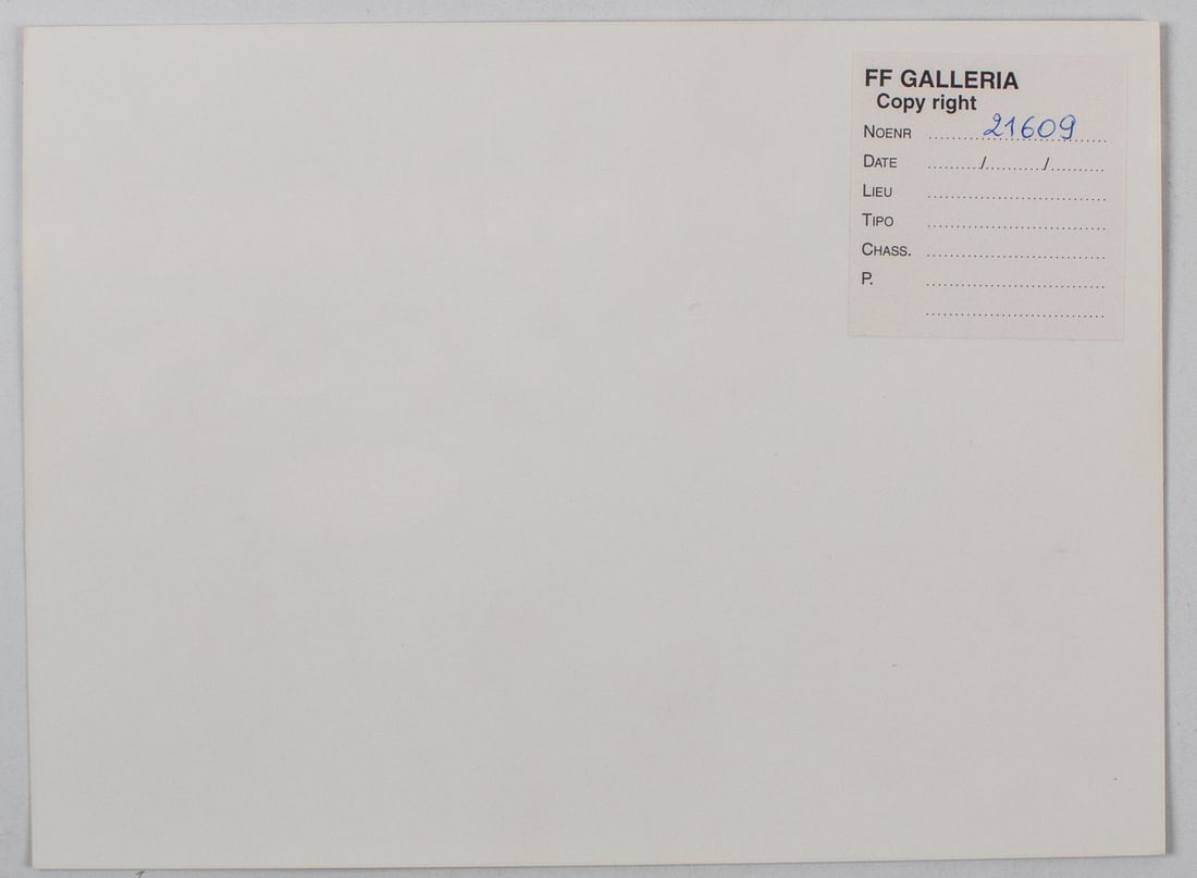 Ferrari Original B/W factory press photo assembly of the fi: Assembly of body parts on the frame, behind it are production vehicles e.g. 365 GTB4 Daytona, 23 x 17.5 cm, on the reverse with FF Galleria, very rare photograph