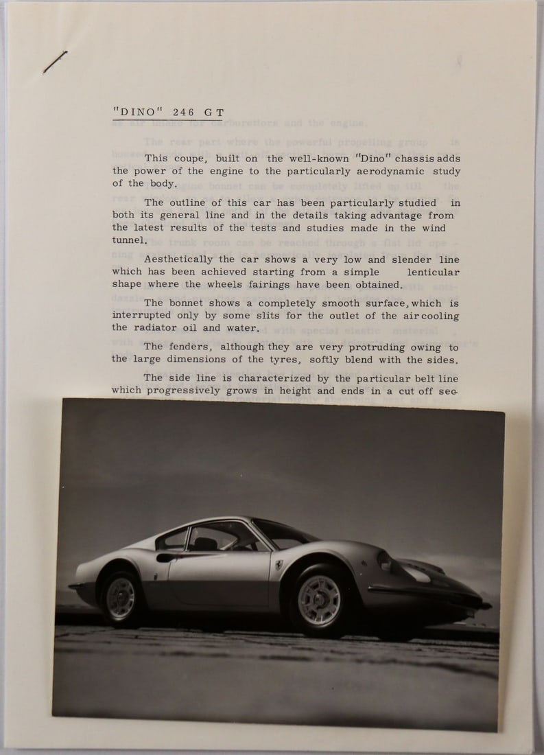 Ferrari Press release Ferrari 'Dino' 246 GT from 1969 (1 of 2)