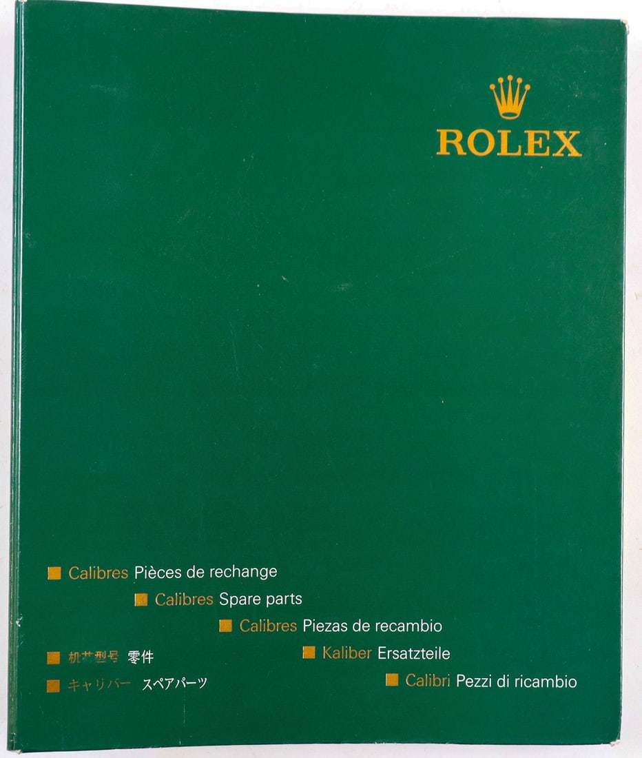 Gentlemens Corner Original spare parts catalog Rolex R1 fro: For models including: 1565 GMT, 1575 GMT, 7040-1, 7040-2, 3000, etc., 5 languages, approx. 200 pages