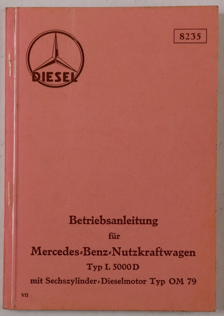 Mercedes-Benz Operating manual 8235 for Type L 5000D from t (1 of 2)
