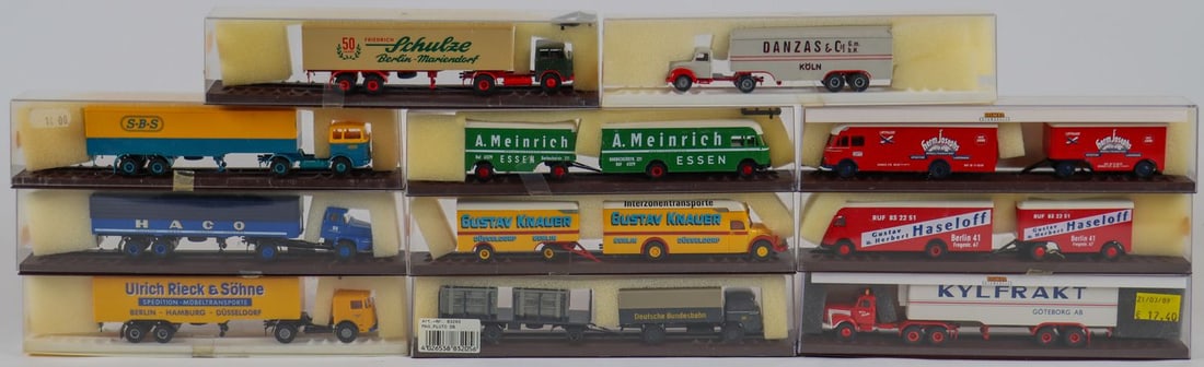 Modellauto 11-piece Brekina truck models: Length: 14 cm - 20 cm