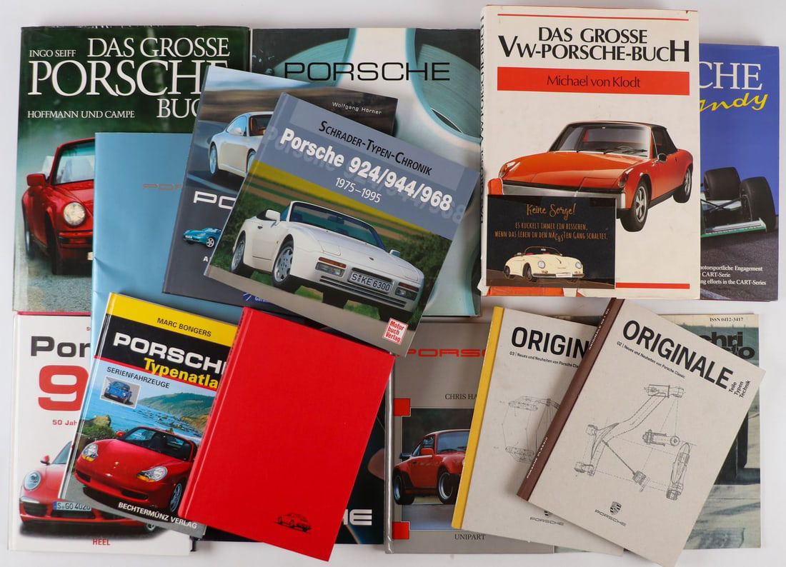 Porsche 14-piece Books from the 70s-2000s (1 of 1)