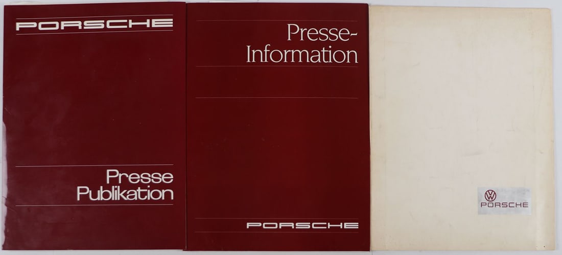 Porsche 3 press kits / proposal letters from the 1970s-1980 (1 of 2)