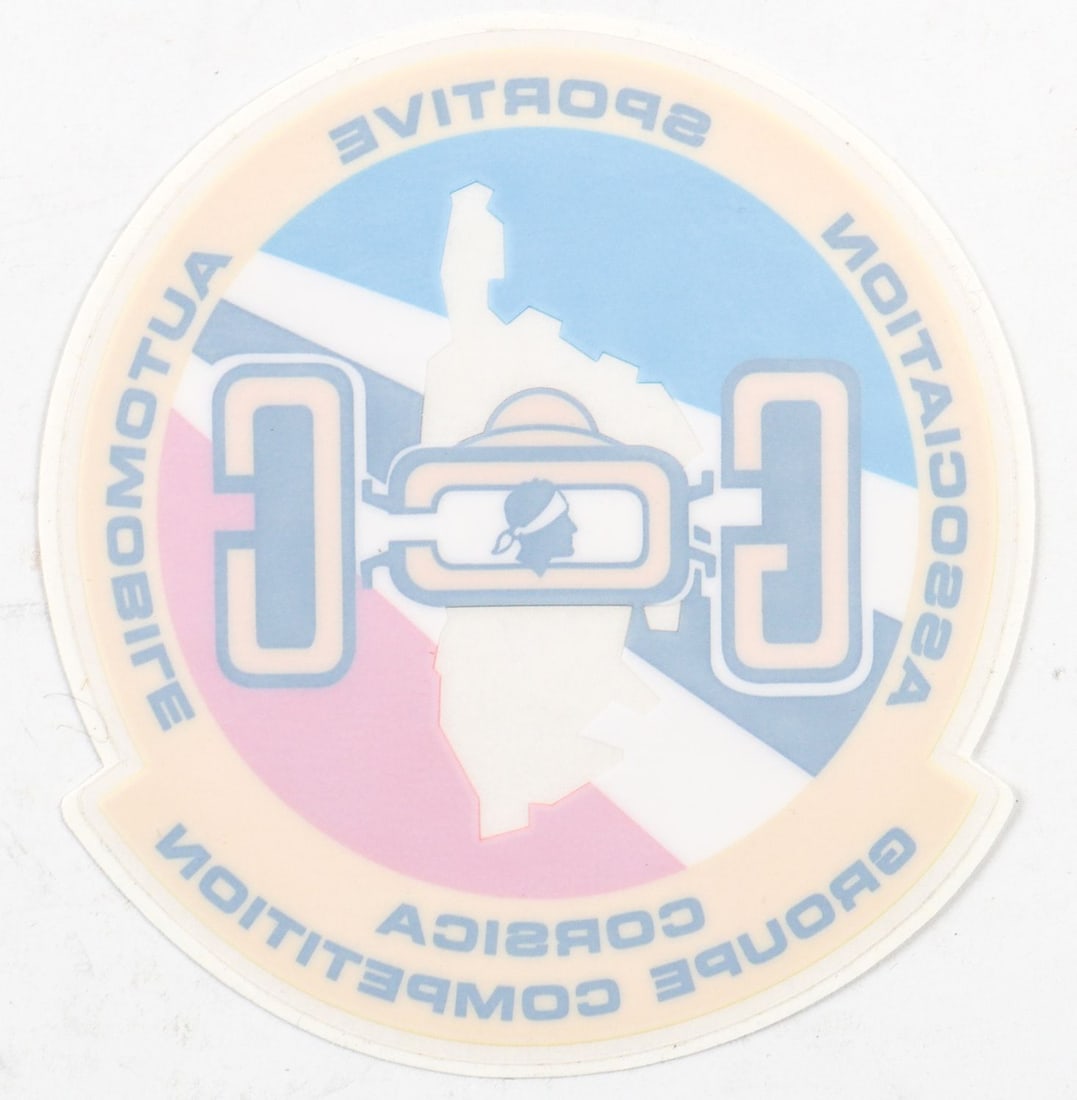 Porsche Sticker 'Corsica Groupe Competition' from the 1970s: D: 10 cm