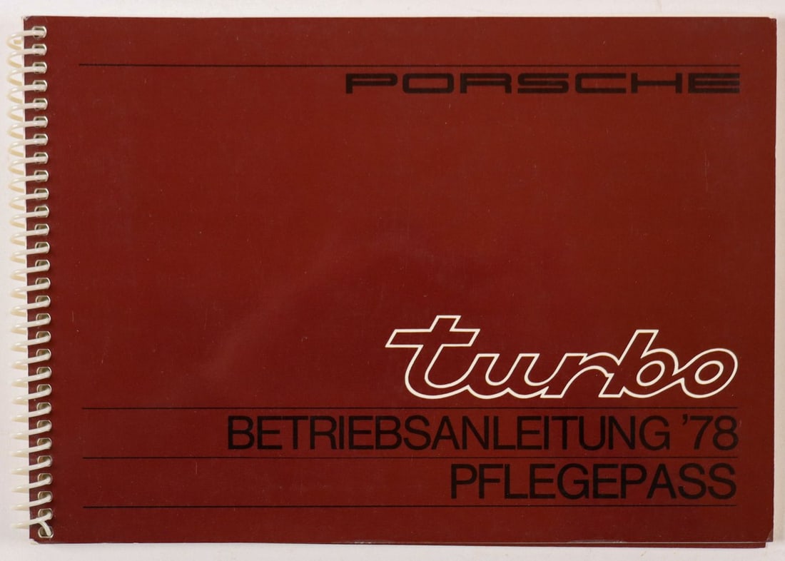 Porsche Operating Instructions for Type 930 Turbo 3.3 from (1 of 1)