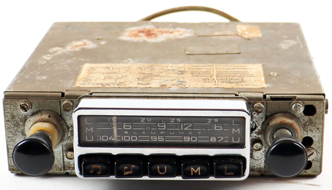 Porsche Blaupunkt Frankfurt Radio for Type 356 A / B / C: W108249, works for 6 and 12 volt, used