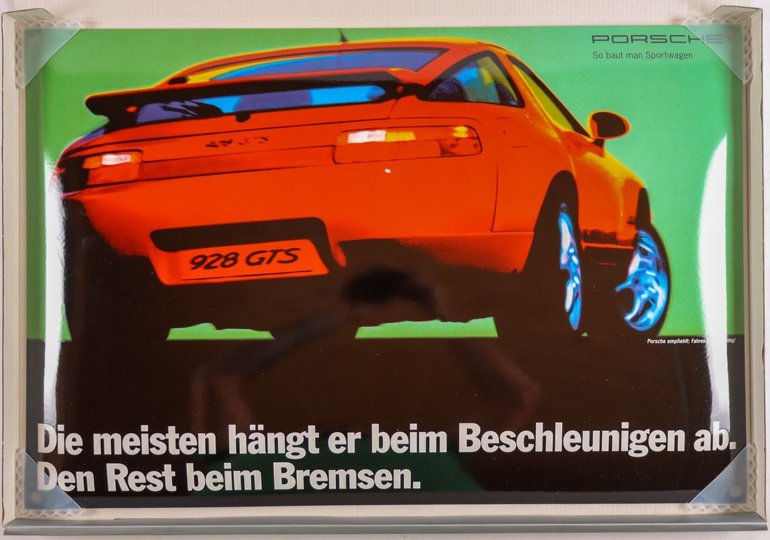 Porsche Enamel sign Type 928 GTS (1 of 2)