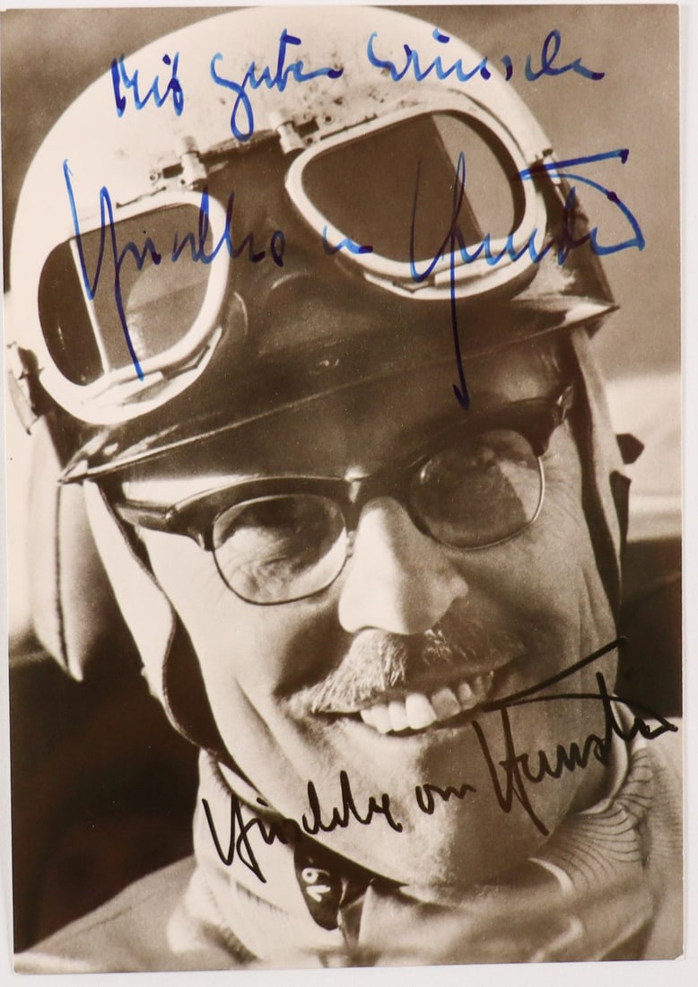 Porsche Original B/W factory postcard Huschke von Hanstein (1 of 2)