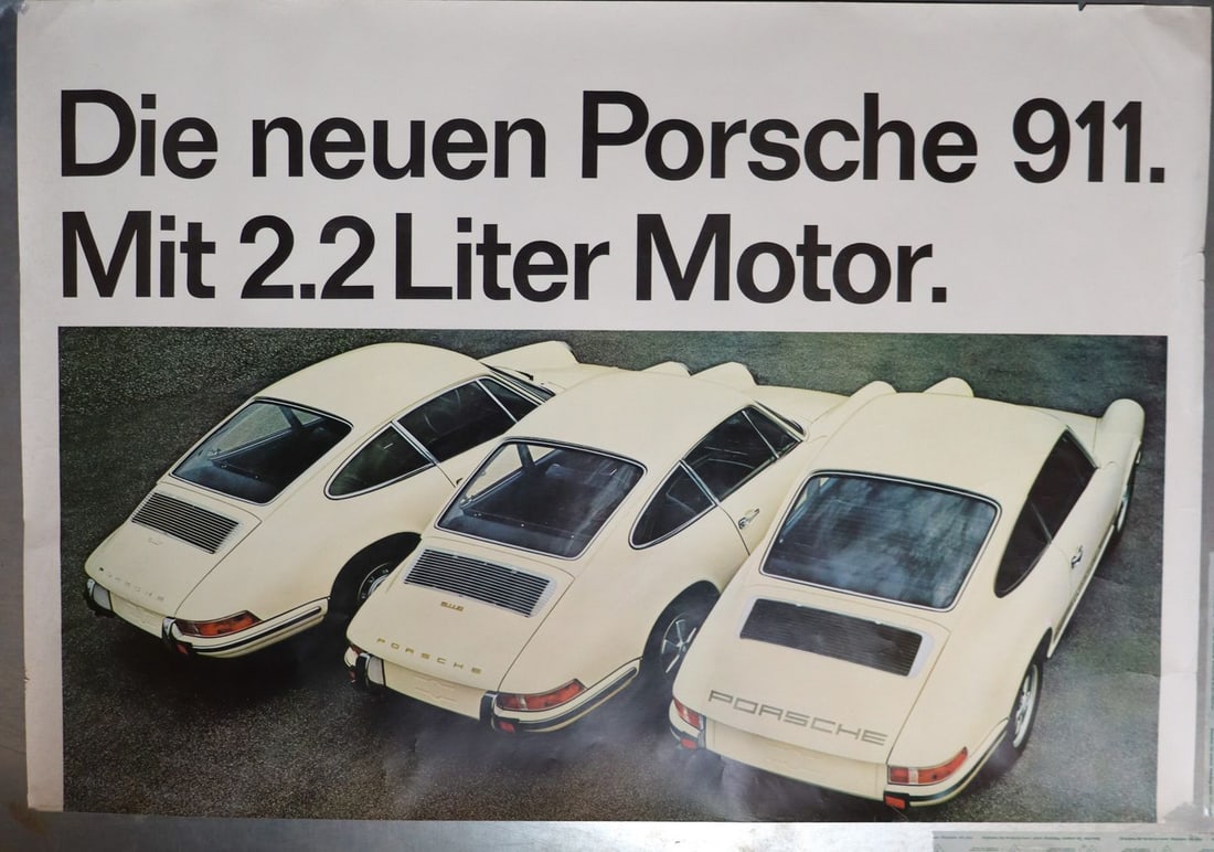 Porsche Poster The new Porsche 911 with 2.2 liter engine fr (1 of 1)