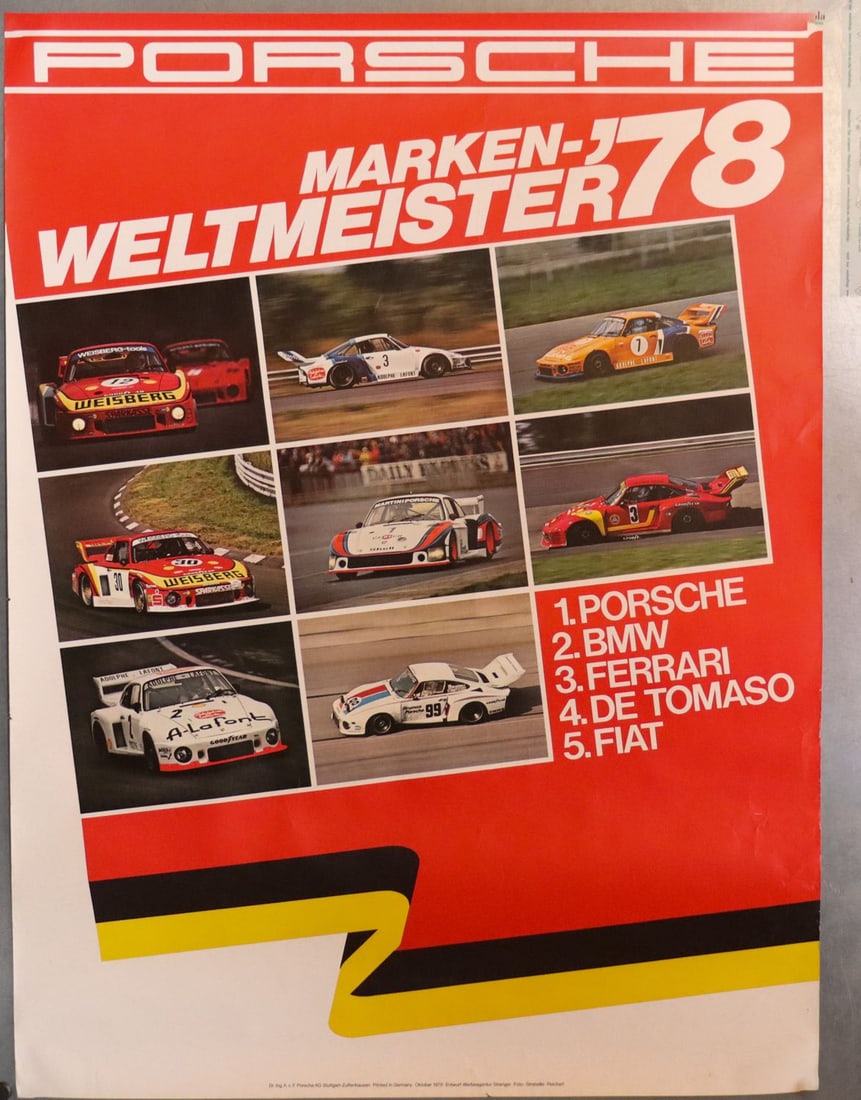 Porsche Poster World Brand Champion '78: 101 x 76 cm, Design Strenger