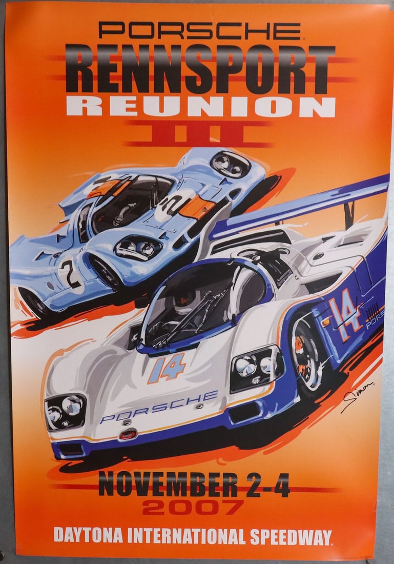 Porsche Event poster Porsche Rennsport Reunion 2007 Daytona: 86 x 58,5 cm