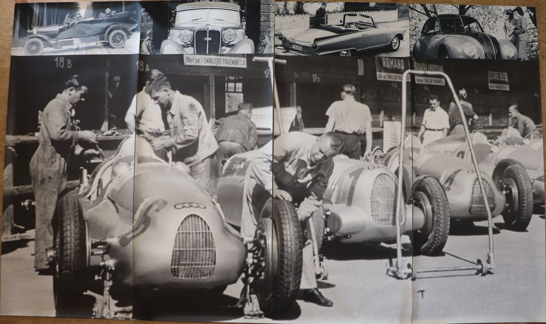 Poster 4-piece Audi / Auto Union: Overall 160 x 268 cm