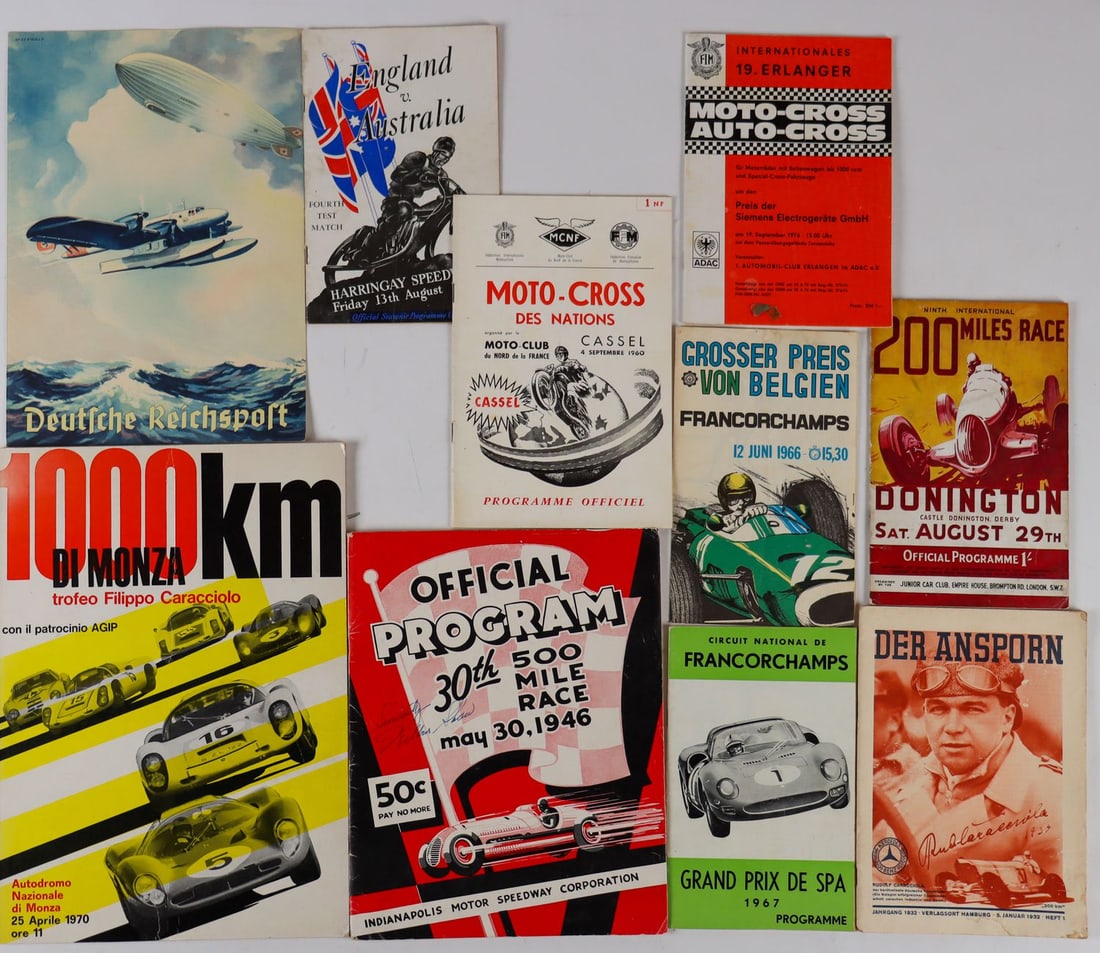Rennprogramm 10-piece 1930s-1970s (1 of 1)