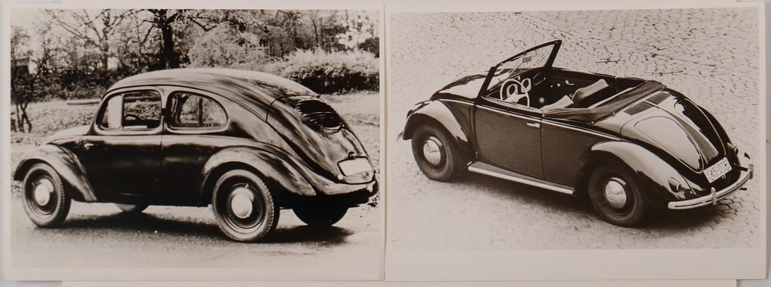 Volkswagen 2 B/W press photos Type 30 and 1100 Cabriolet He (1 of 1)