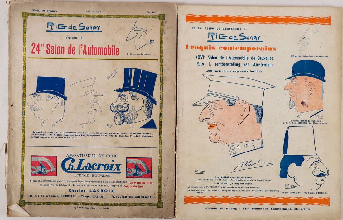 Zeitschrift 2x Catalog Rig de Sonay - 24eme and 26eme Salon: from 1931 and 1933, French