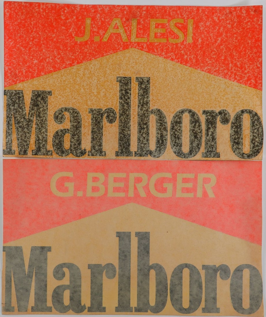 Ferrari 2 Original Vehicle Stickers Alesi and Berger from t (1 of 2)