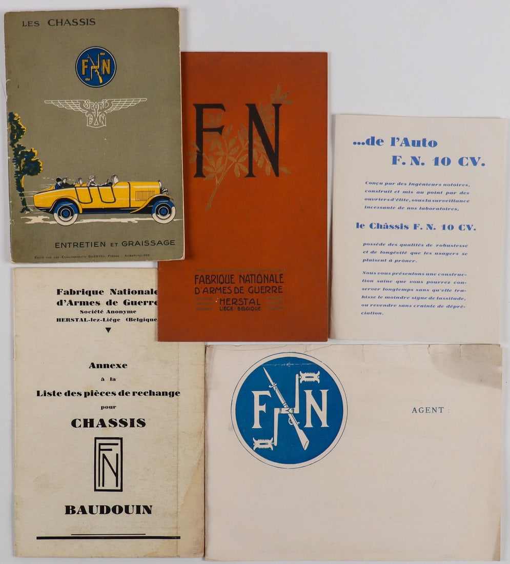 Automobilia 5 brochures Fabrique Nationale from the 1910s/1 (1 of 1)