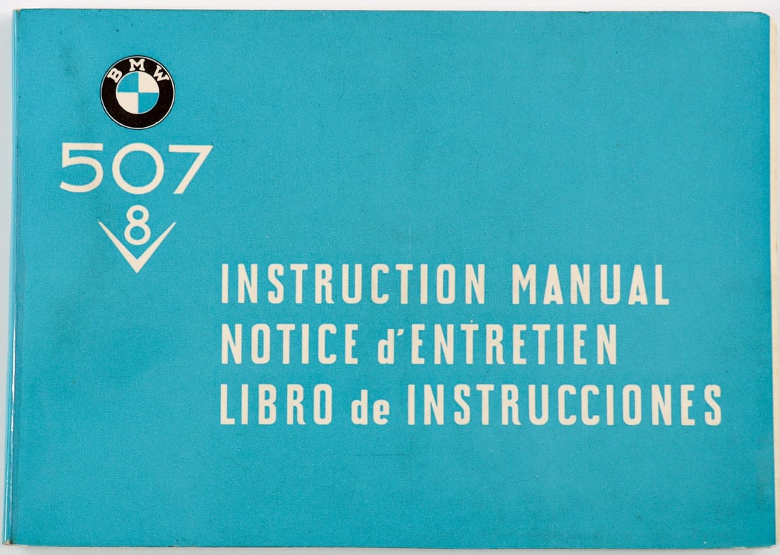 BMW Owner's Manual for Type 507 (1 of 1)